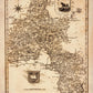 Oxfordshire in 1821 County Map - Antique Reproduction - England - UK County Map - Available Framed