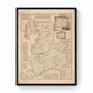 Lancashire Map dated 1749 - Antique Reproduction - Emanuel Bowen - Detailed County Map - Available Framed