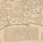 Surrey Map dated 1749 - Antique Reproduction - Emanuel Bowen - Detailed County Map - Available Framed