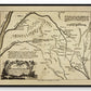 Cherokee Nation Map dated 1760 - Antique Reproduction - Native American History - Available Framed