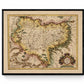 Transylvania Map dated 1595 - Antique Reproduction - Unusual Map - Romania - Hungary - Available Framed