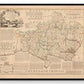 Dorsetshire Map dated 1760 - Antique Reproduction - Dorset - Emanuel Bowen - Detailed County Map - Available Framed