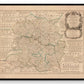 Shropshire Map dated 1760 - Antique Reproduction - Emanuel Bowen - Detailed County Map - Available Framed