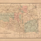 Indian Territory Map dated 1887 - Antique Reproduction - Oklahoma - United States - Native American History - Available Framed