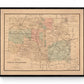 Indian Territory Map dated 1887 - Antique Reproduction - Oklahoma - United States - Native American History - Available Framed