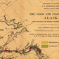 The Gold and Coal Fields of Alaska dated 1898 showing Steamer Routes and Trails - Antique Reproduction - Available Framed