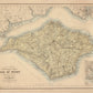 Isle of Wight Map dated c.1870 - Antique Reproduction - Unusual Map - Hampshire - Available Framed