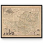 Somerset Map dated 1750 - Antique Reproduction - Emanuel Bowen - Detailed County Map - Available Framed