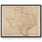 State of Texas map dated 1857 - Antique Reproduction - Available Framed