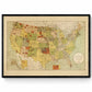 Map showing Indian Reservations within the limits of the United States dated 1892 - Antique Reproduction - Available Framed