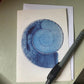 Ammonite Fossil Antique A6 Greeting Card - Antique Reproduction - FREE SHIPPING