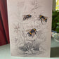 Bumblebees Antique 5x7 inch Greeting Card - Antique Reproduction - FREE SHIPPING