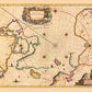 Arctic Region Map dated 1638 - Regiones SVB Polo Arctico - Antique Reproduction - Arctic Circle - North Pole - Available Framed