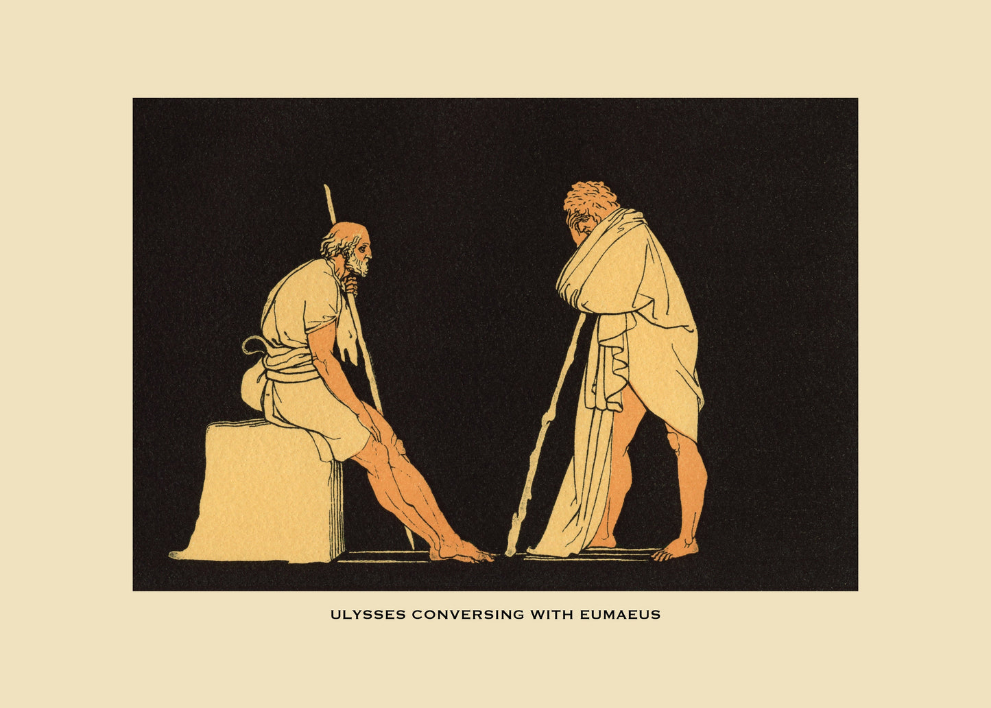 Ulysses conversing with Eumaeus Print