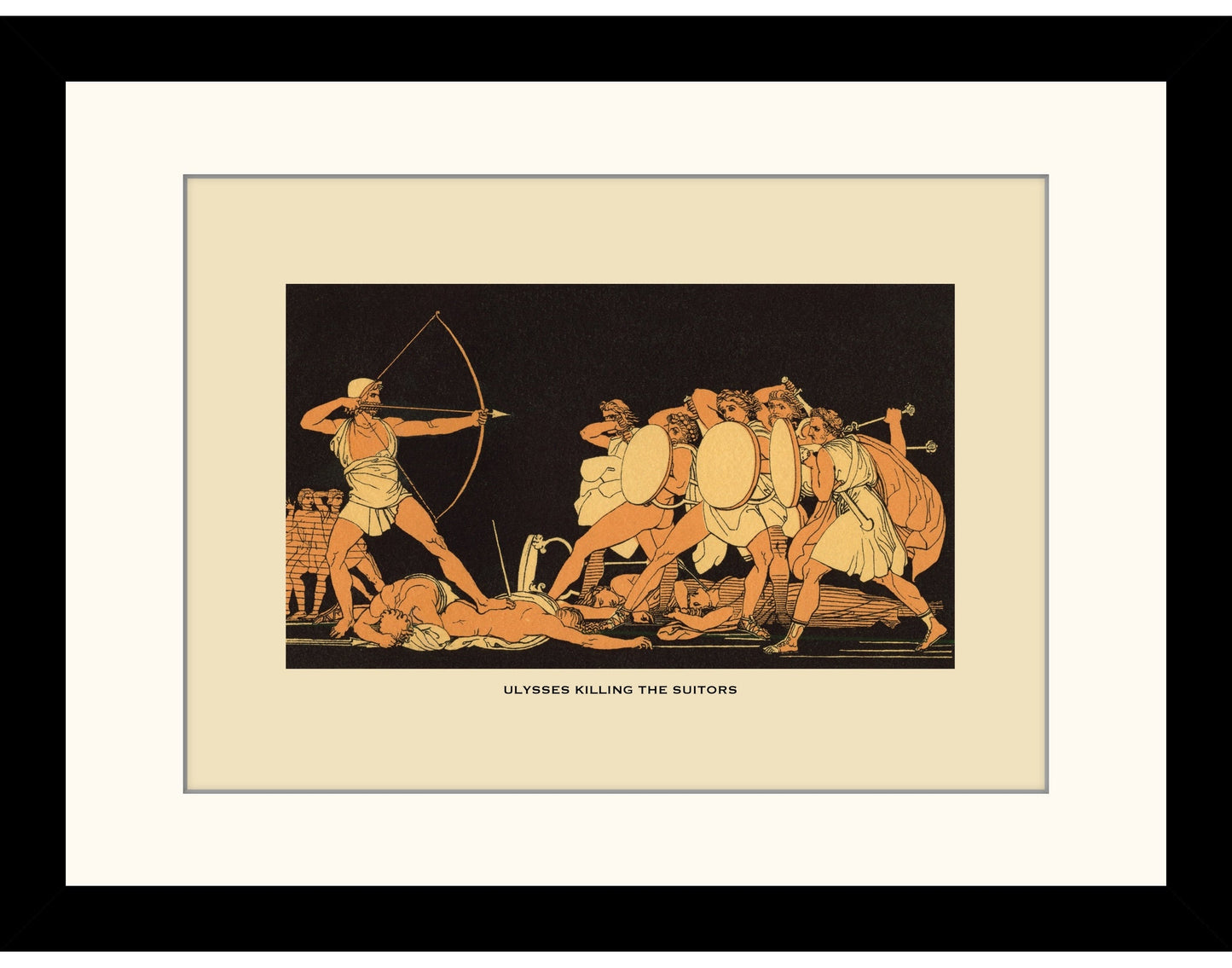 Ulysses killing the Suitors Antique Reproduction Print