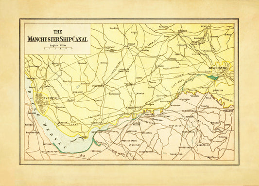 Map of the Manchester Ship Canal