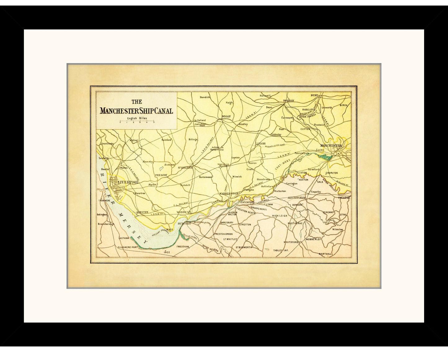 Map of the Manchester Ship Canal