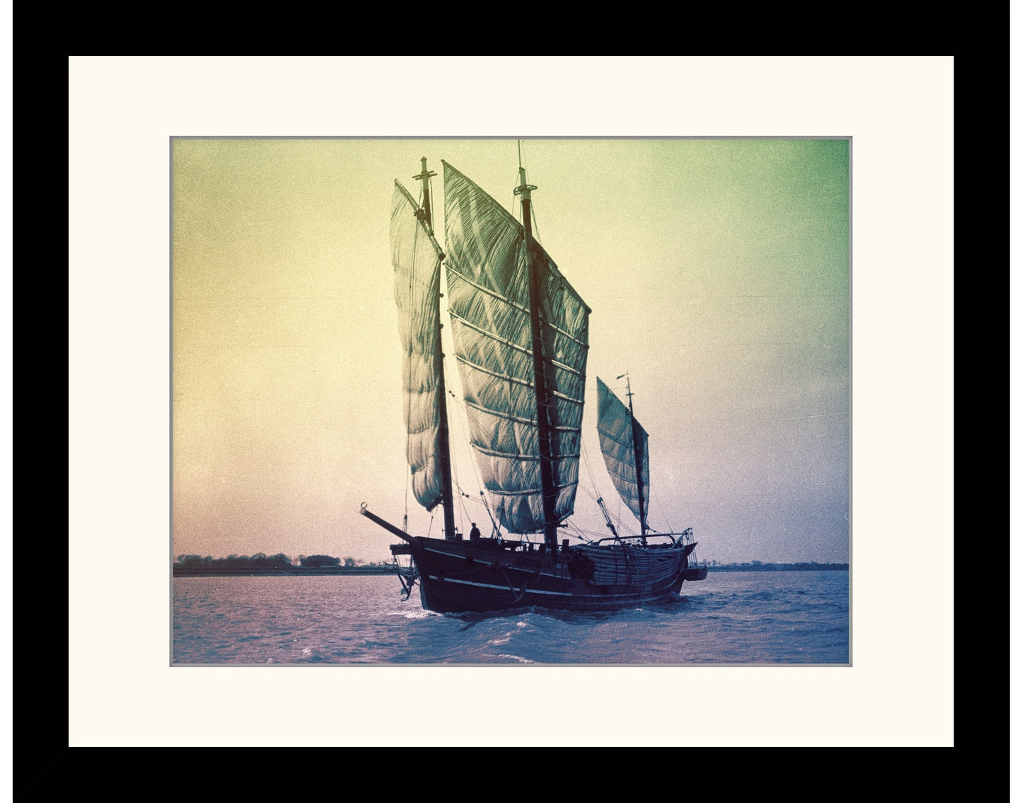 Chinese River Junk off Shanghai Photo Print