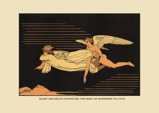 Sleep and Death conveying the body of Sarpedon to Lycia Print