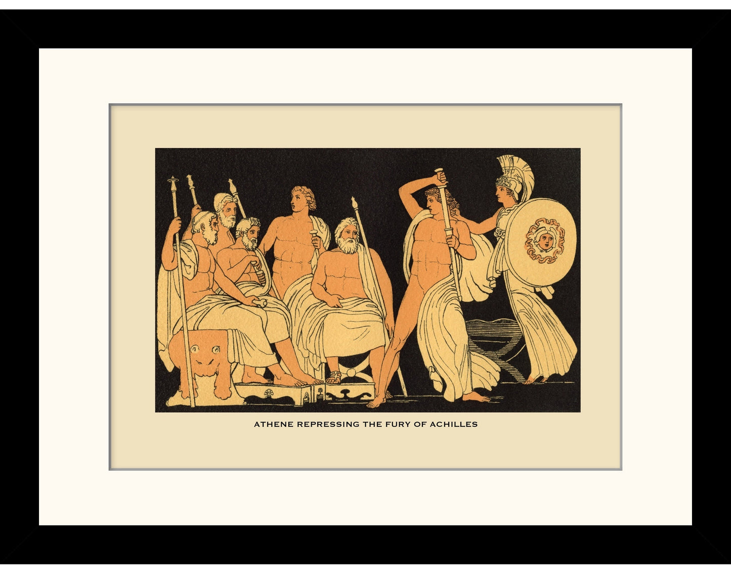 Athene repressing the fury of Achilles Print