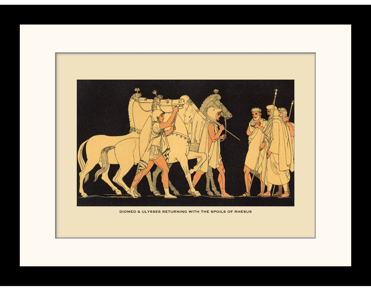 Diomed & Ulysses returning with the spoils of Rhesus Print - Antique Reproduction - Ulysses - Greece - Classics - Available Framed