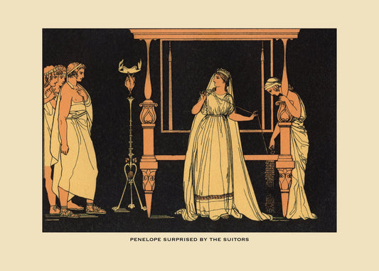 Penelope surprised by the Suitors Print