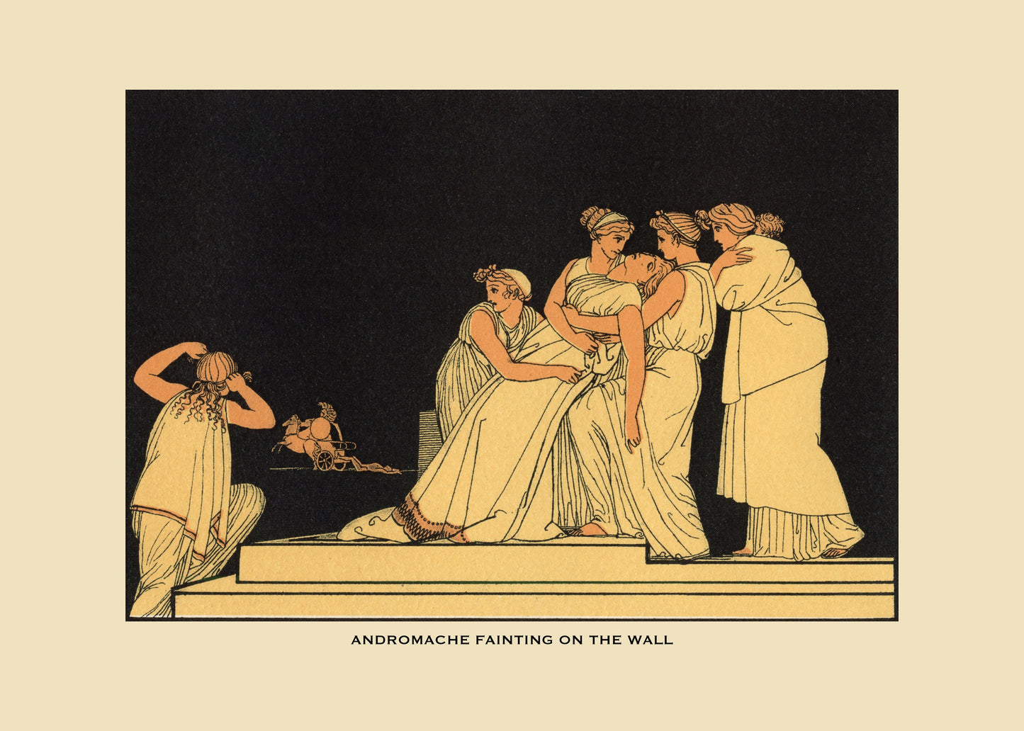 Andromache fainting on the Wall Print