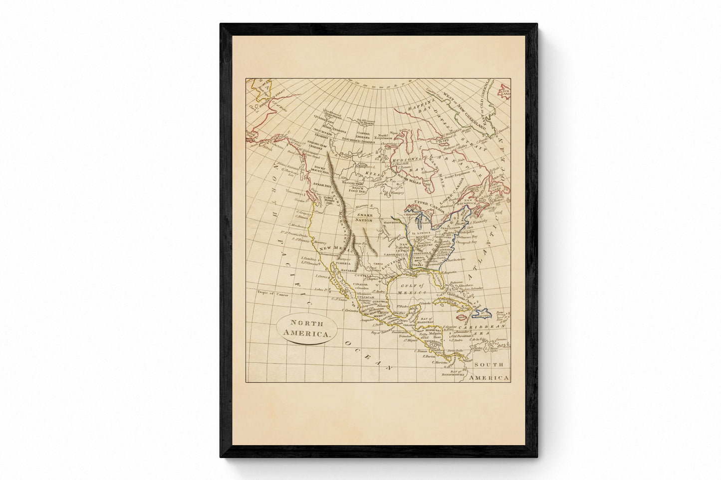 North America Map from 1819