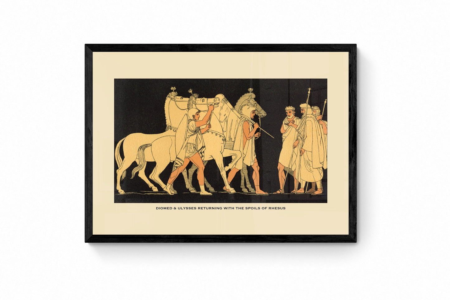 Diomed & Ulysses returning with the spoils of Rhesus Print - Antique Reproduction - Ulysses - Greece - Classics - Available Framed