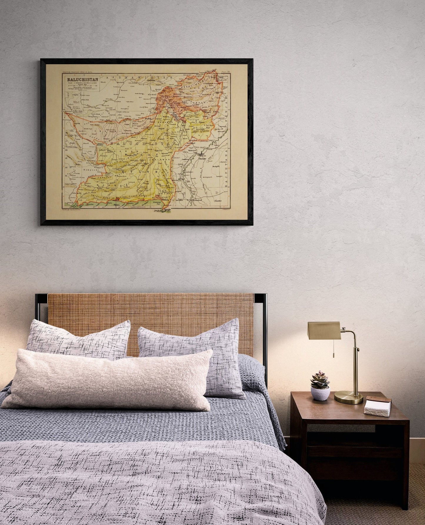 Baluchistan Map - Antique Reproduction - Balochistan - Pakistan - Afghanistan - Iran - 1908 Map - Available Framed