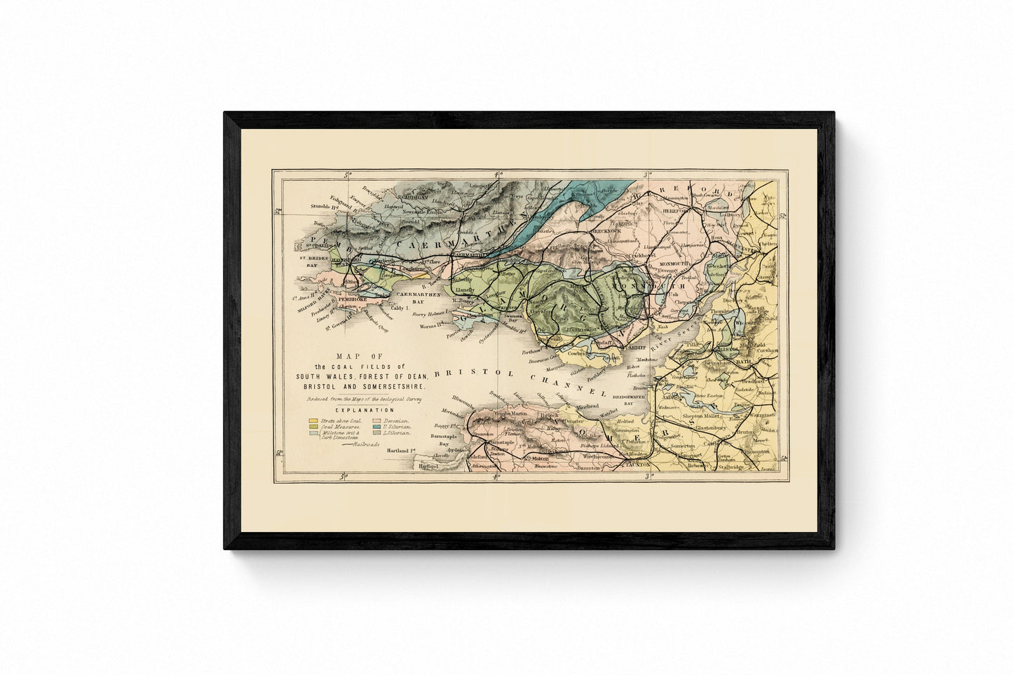 Map of the Coal Fields of South Wales, Forest of Dean, Bristol and Somerset