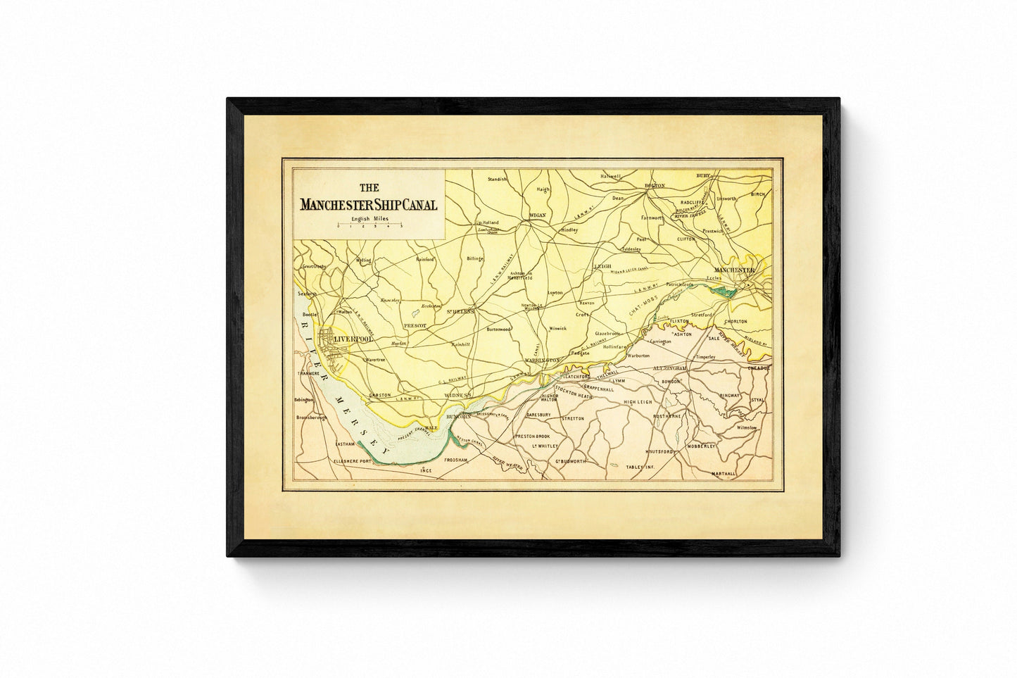 Map of the Manchester Ship Canal