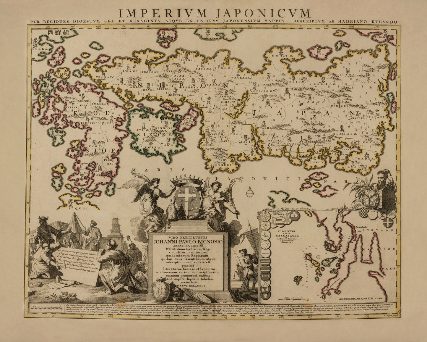 Imperium Japonicum - Japanese Empire Map 18th Century Map - Antique Reproduction - Japan - Available Framed