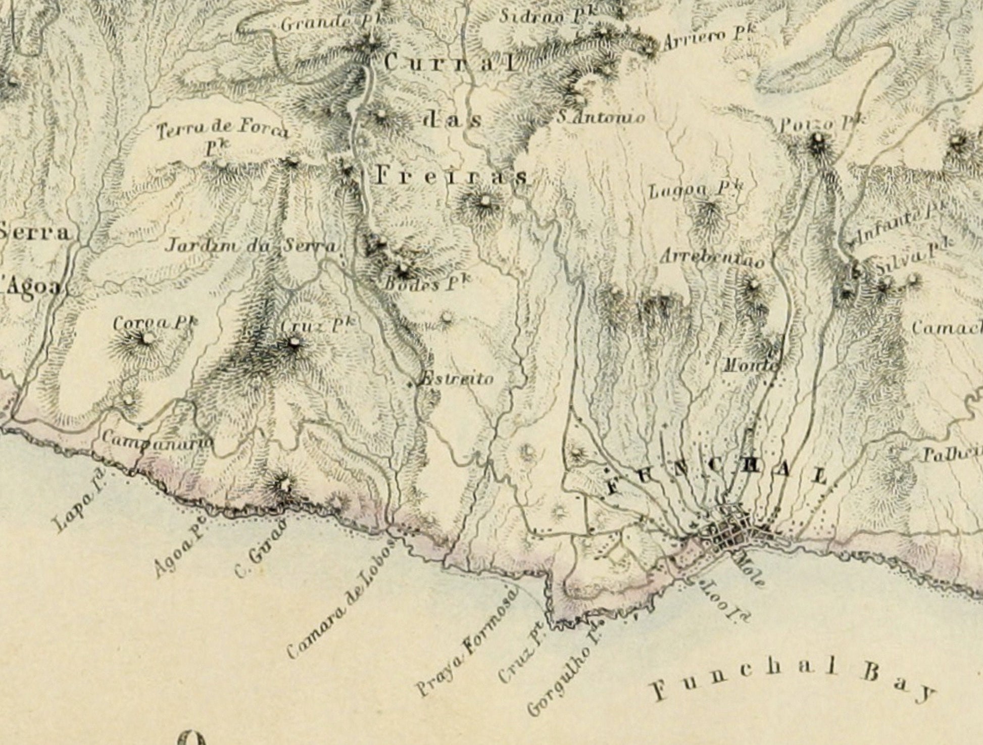 Island of Madeira Map dated 1871 - Antique Reproduction - Portugal - Available Framed