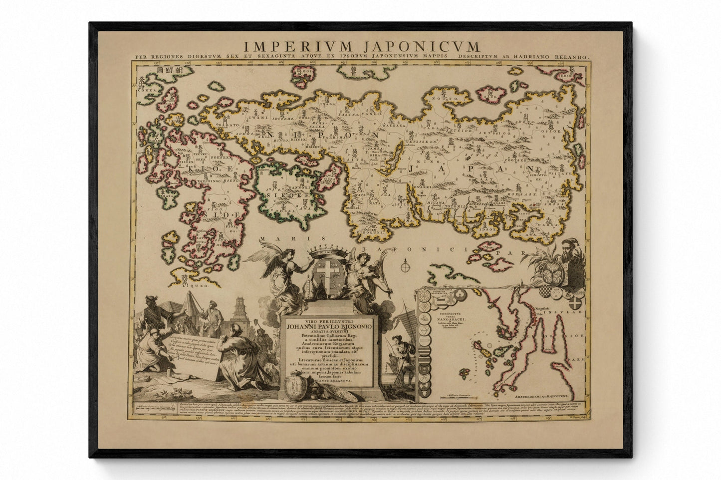 Imperium Japonicum - Japanese Empire Map 18th Century Map - Antique Reproduction - Japan - Available Framed