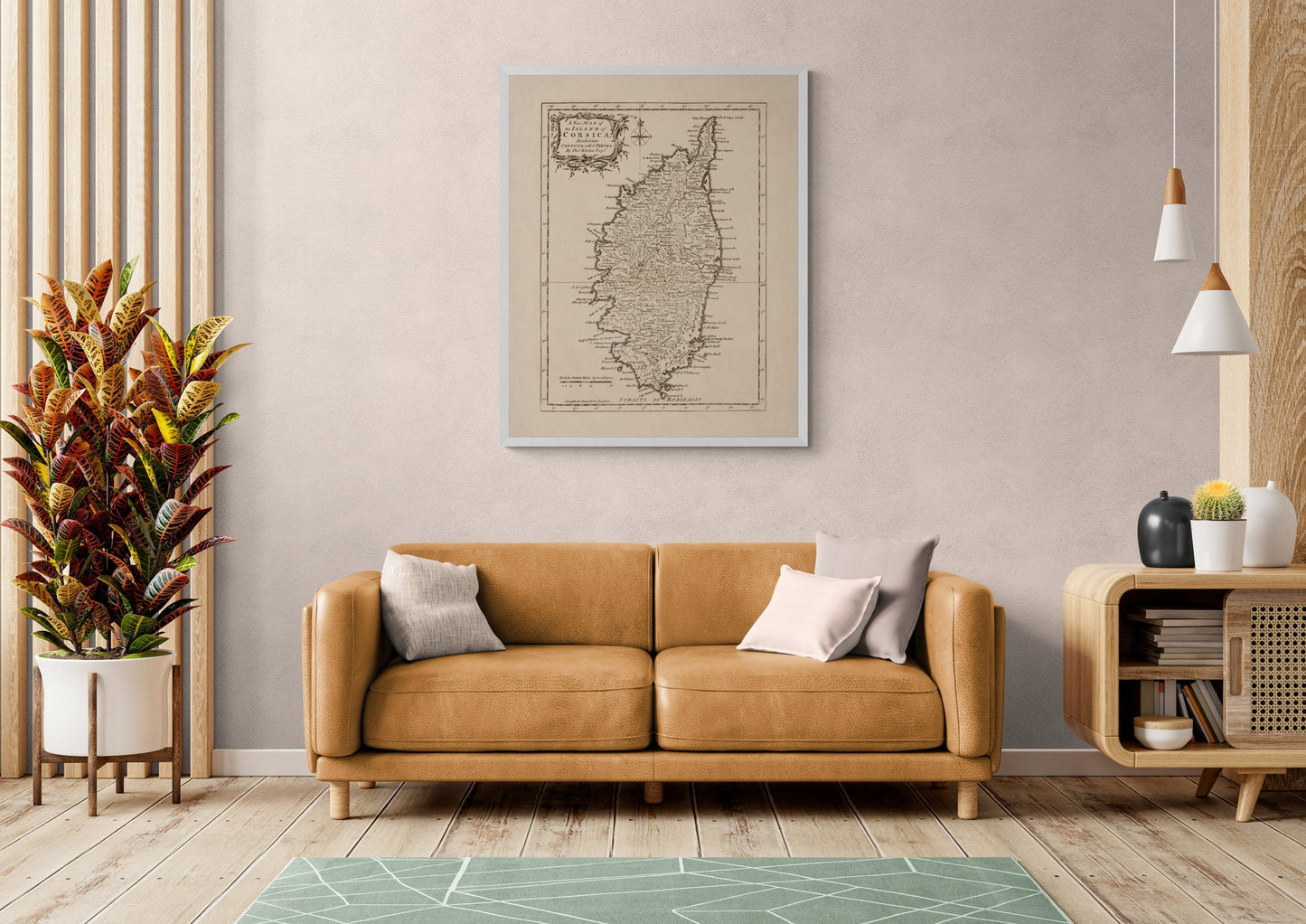 Corsica 18th Century Map - Antique Reproduction - France - Available Framed