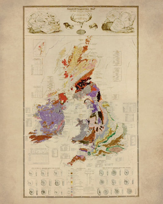 Palaeontological Map of the British Islands